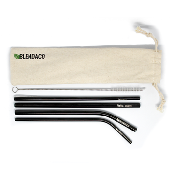 Black Metal Straw Set - Blendaco